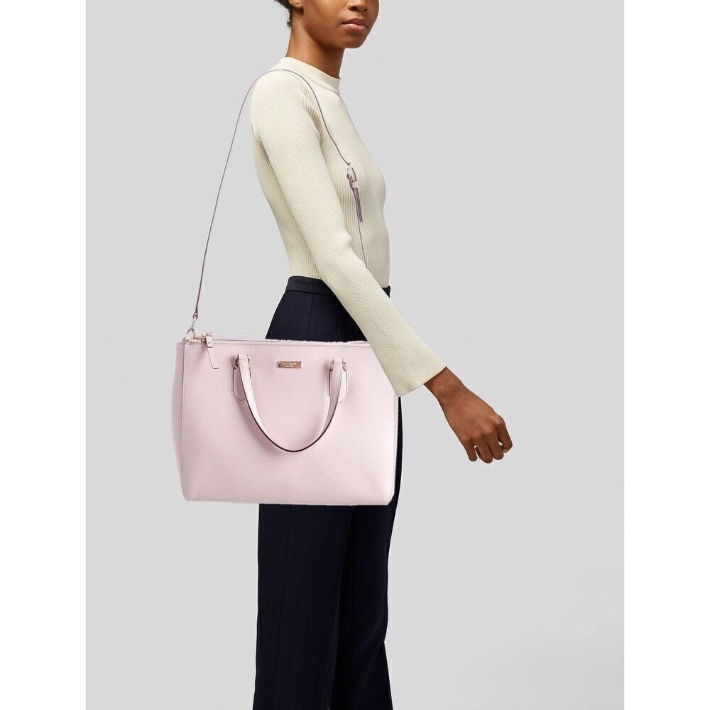 Kate Spade Women's Light Pink Laurel Way Leighann Saffiano Leather Satchel Bag